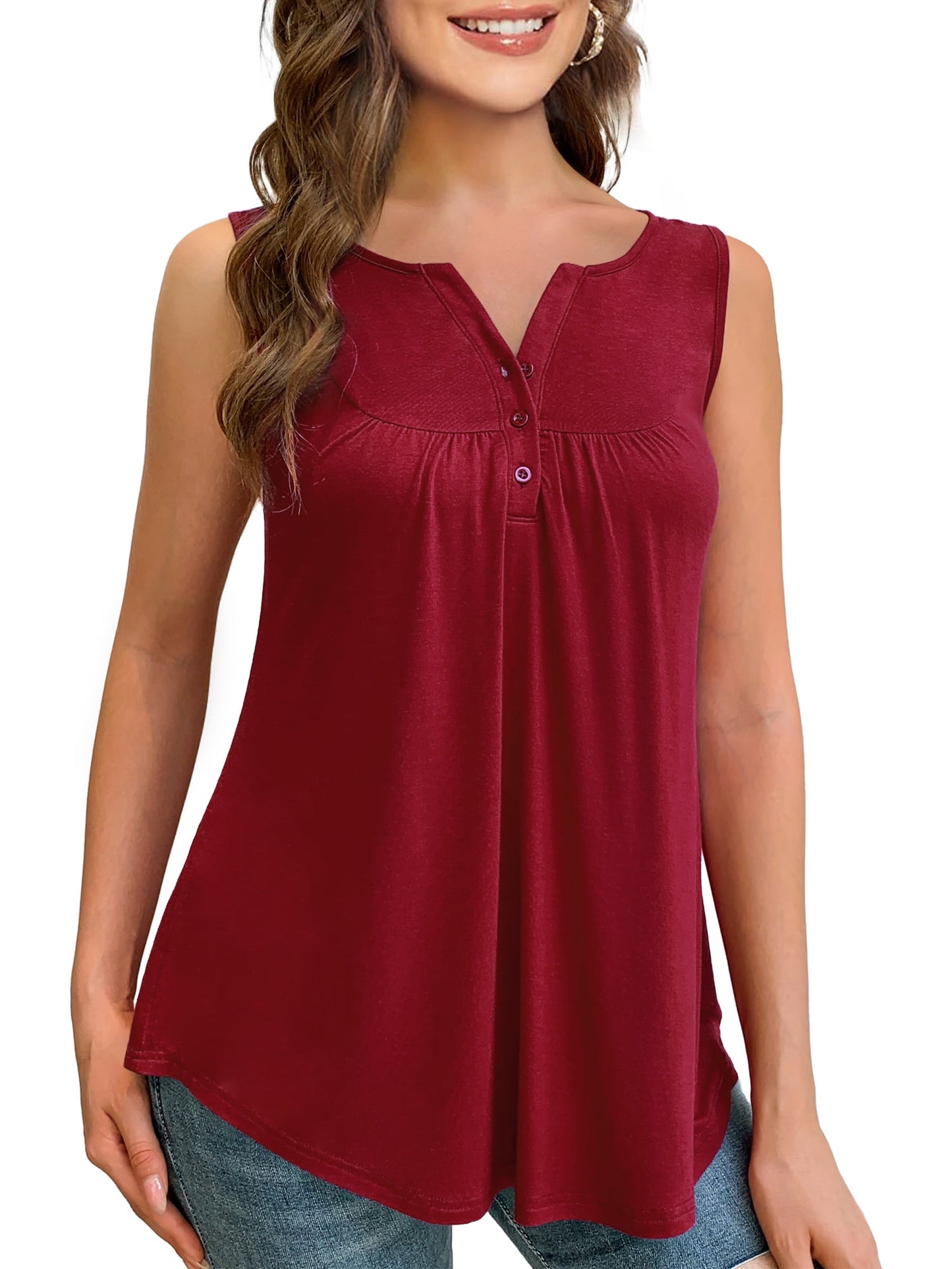 a.Jesdani Womens Plus Size Tank Tops Sleeveless Casual Paisley Tunic Blouses M-4X