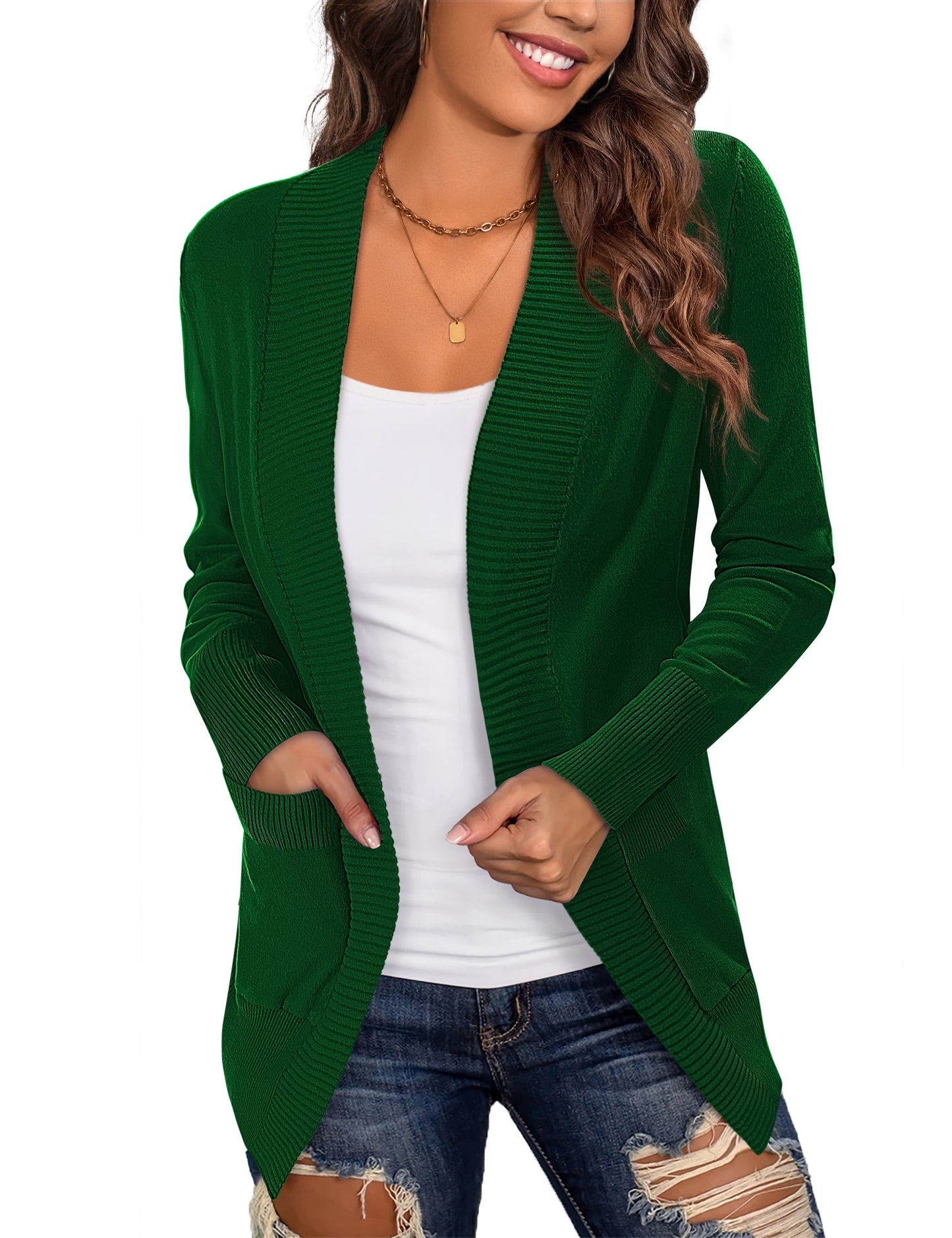 a.Jesdani Women's Cardigan Classic Casual Lightweight Knit Cardigan Sweaters S-XXL