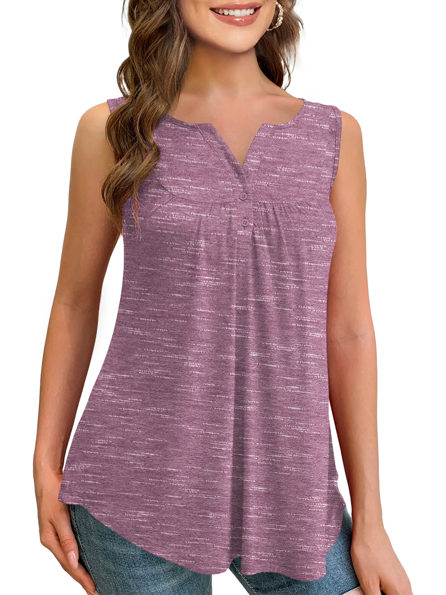 a.Jesdani Womens Plus Size Tank Tops Sleeveless Casual Paisley Tunic Blouses M-4X
